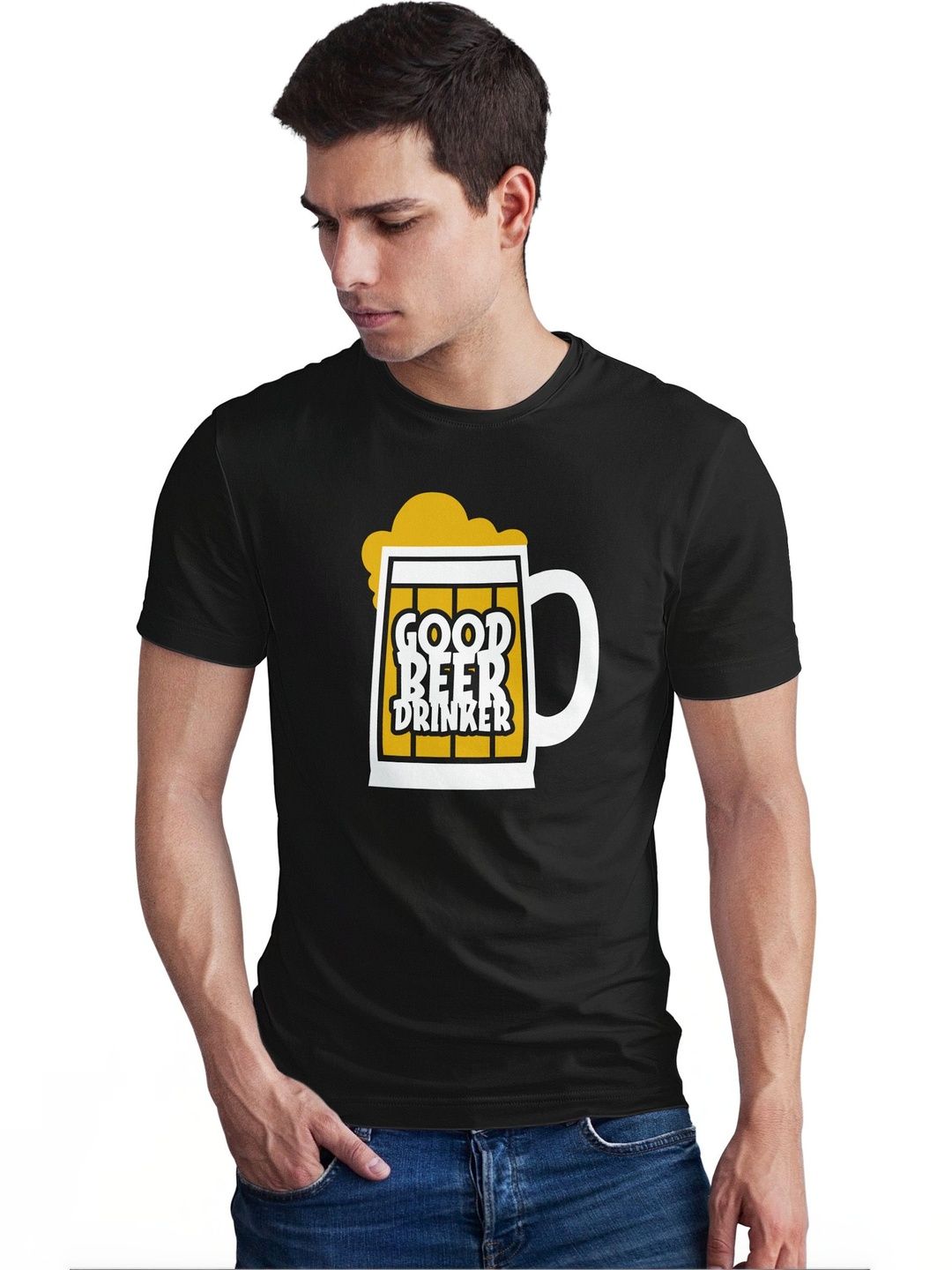 Seekbuylove Men Typography Printed Bio Finish T-shirt