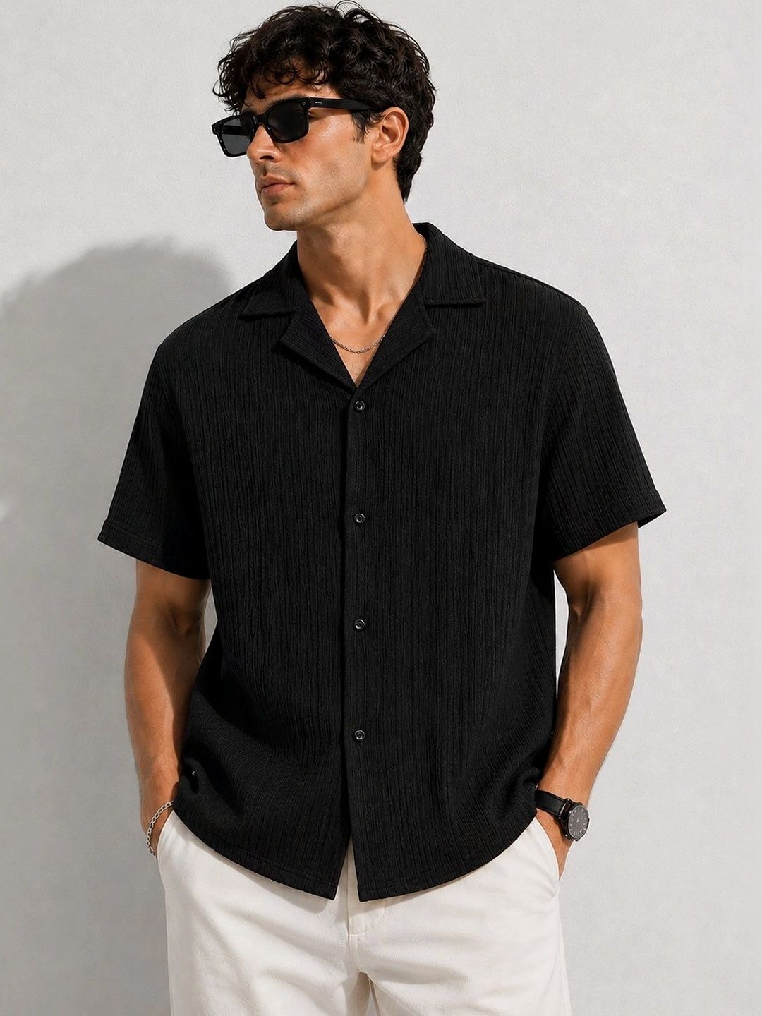 glitchez Men Relaxed Casual Shirt