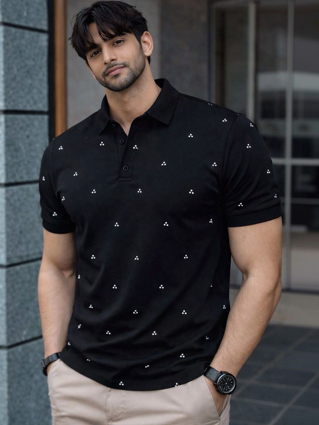 Moda Rapido Men Polo Collar T-shirt