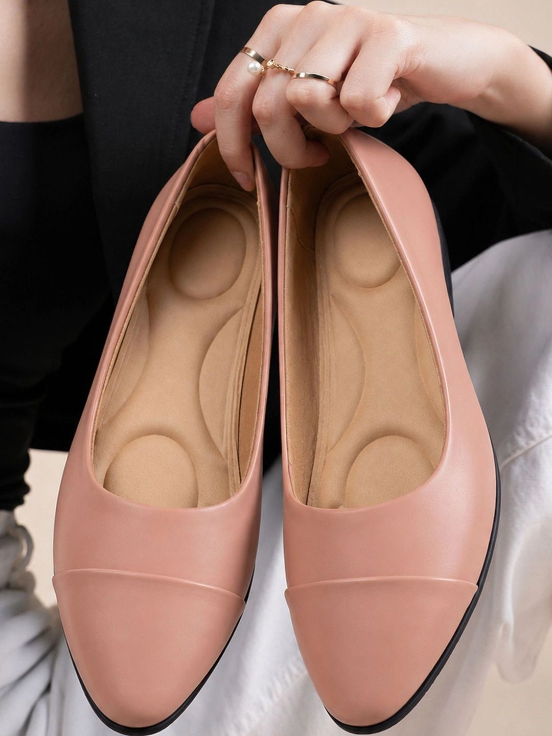 DressBerry DressBerry Pointed Toe Slip-On Ballerinas