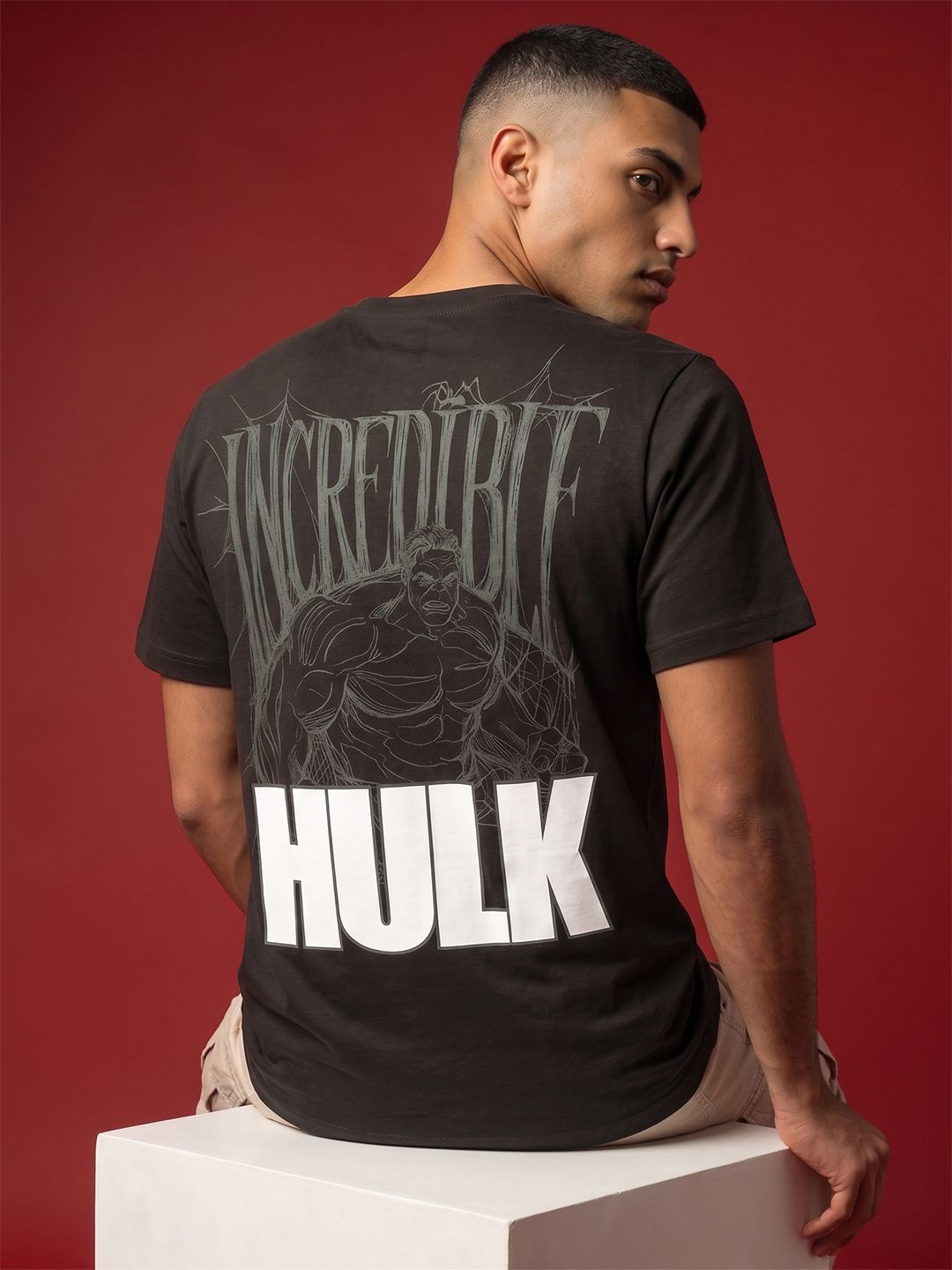 MARVEL STREET Spider-Man Brand New Day Hulk Graphic Printed Pure Cotton T-shirt