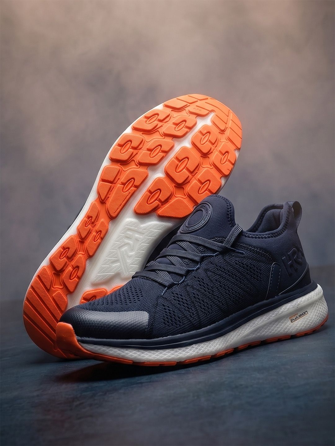 HRX by Hrithik Roshan Men Navy Blue Woven Design PROPULSION Running Shoes