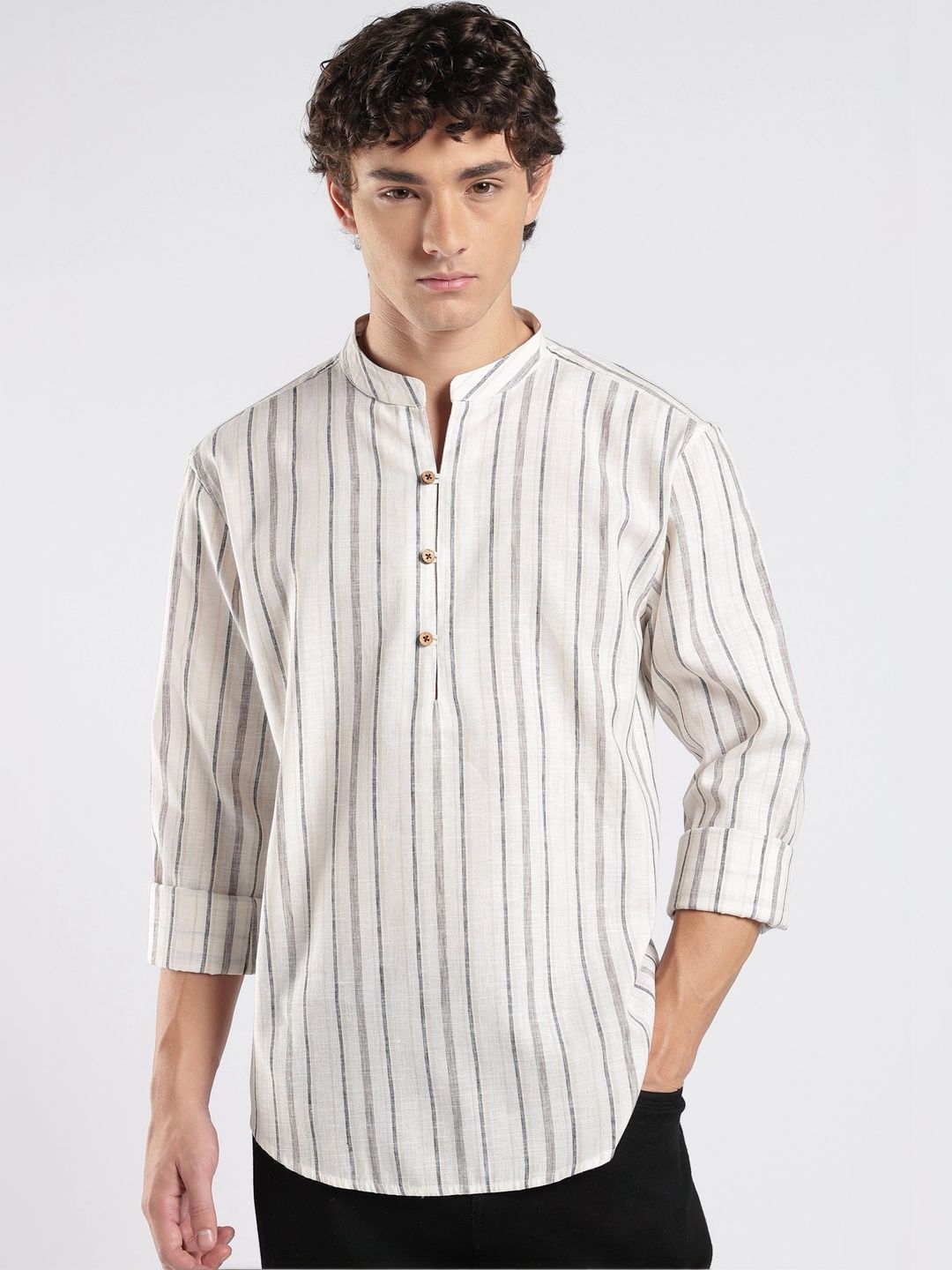 HERE&NOW Men Striped Kurta