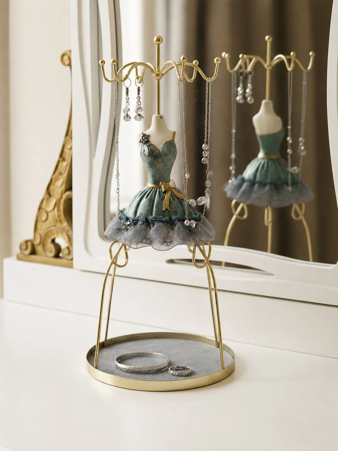 Go Hooked Decorative Mannequin Jewelry Organizer Display Stand Hooks and Holders
