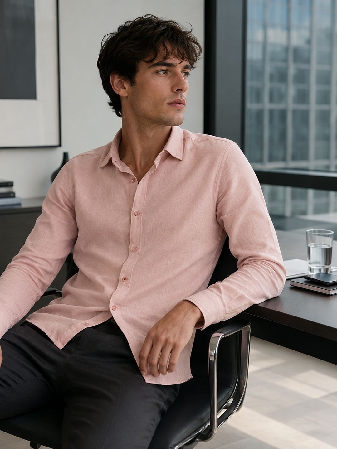 CAHOOT Men Classic Slim Fit Casual Shirt