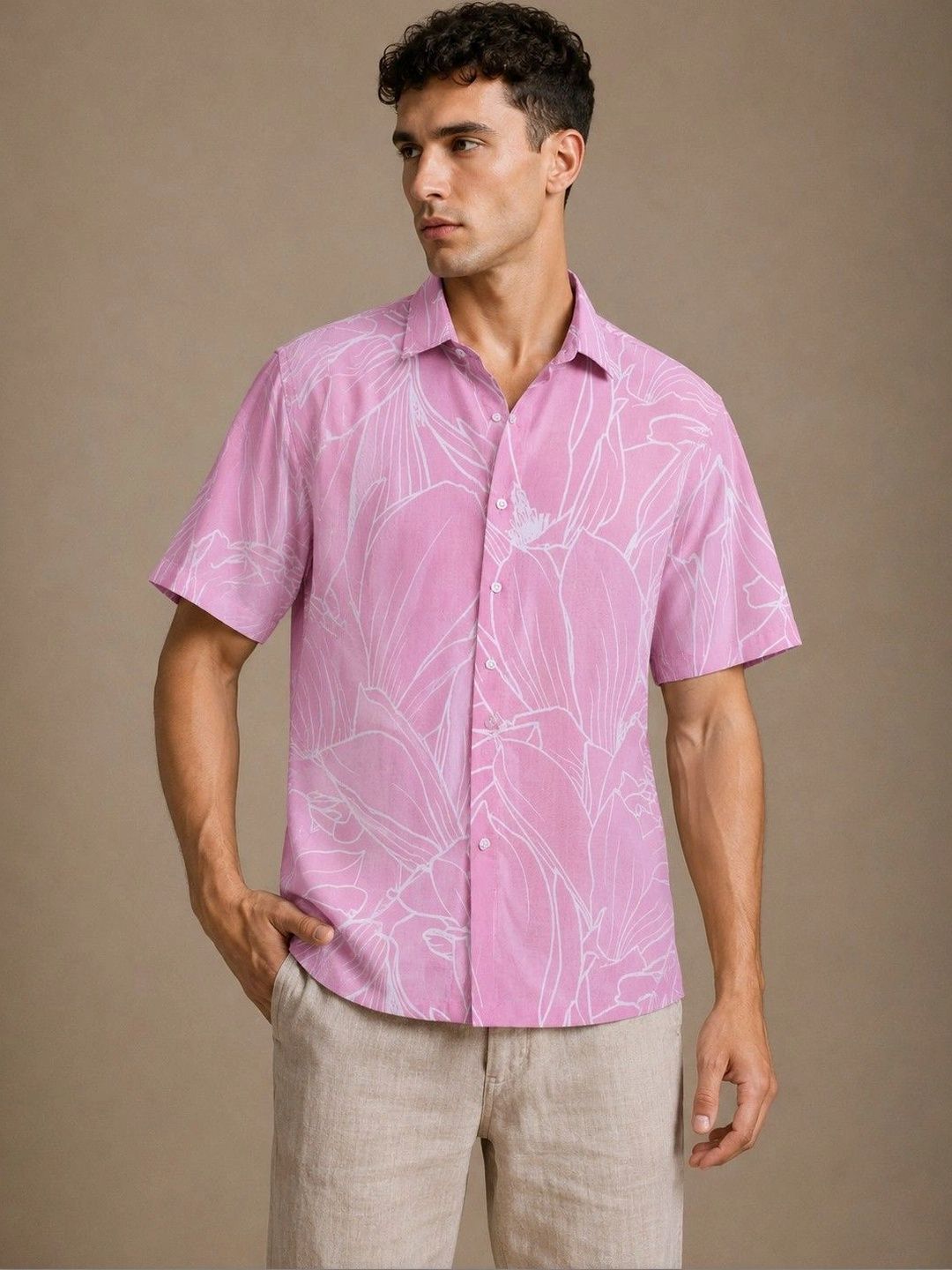 Mast & Harbour Men Classic Floral Printed Casual Shirt