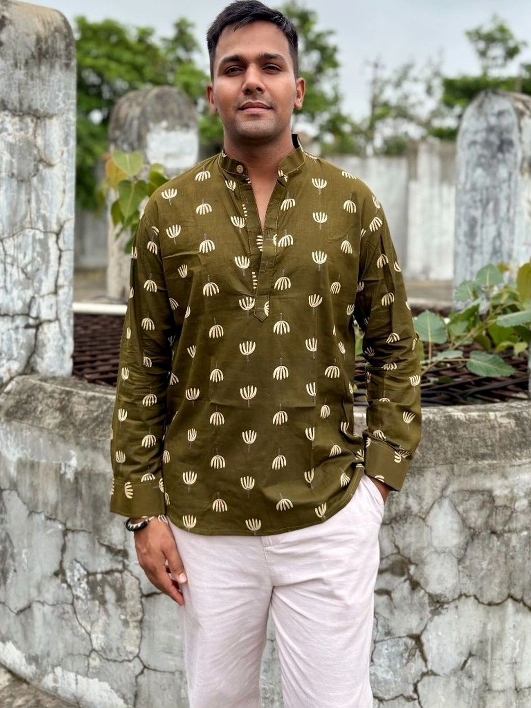 Tarinni Men Floral Printed Indie Prints Kurta