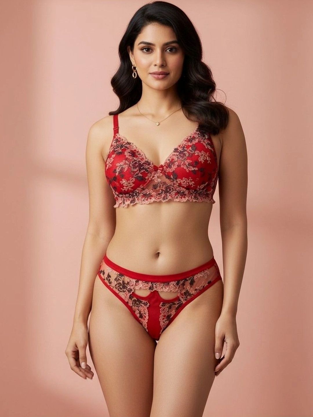 ETHERIA Printed Lingerie Set