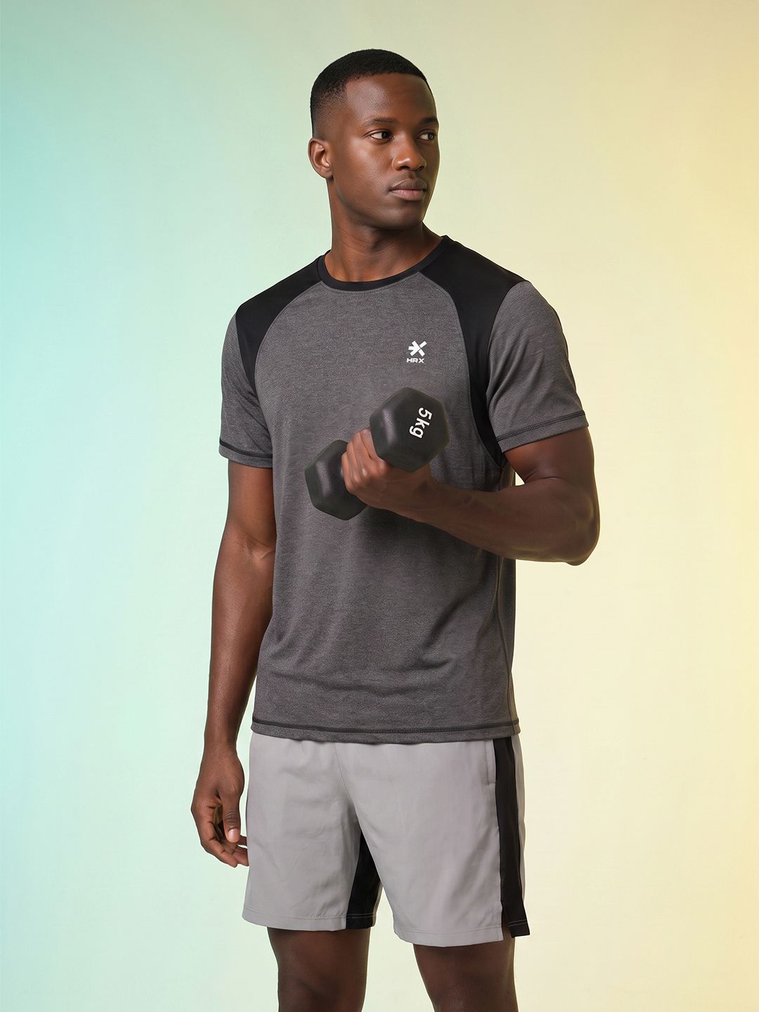 HRX by Hrithik Roshan Rapid-Dry Textured Training T-shirt