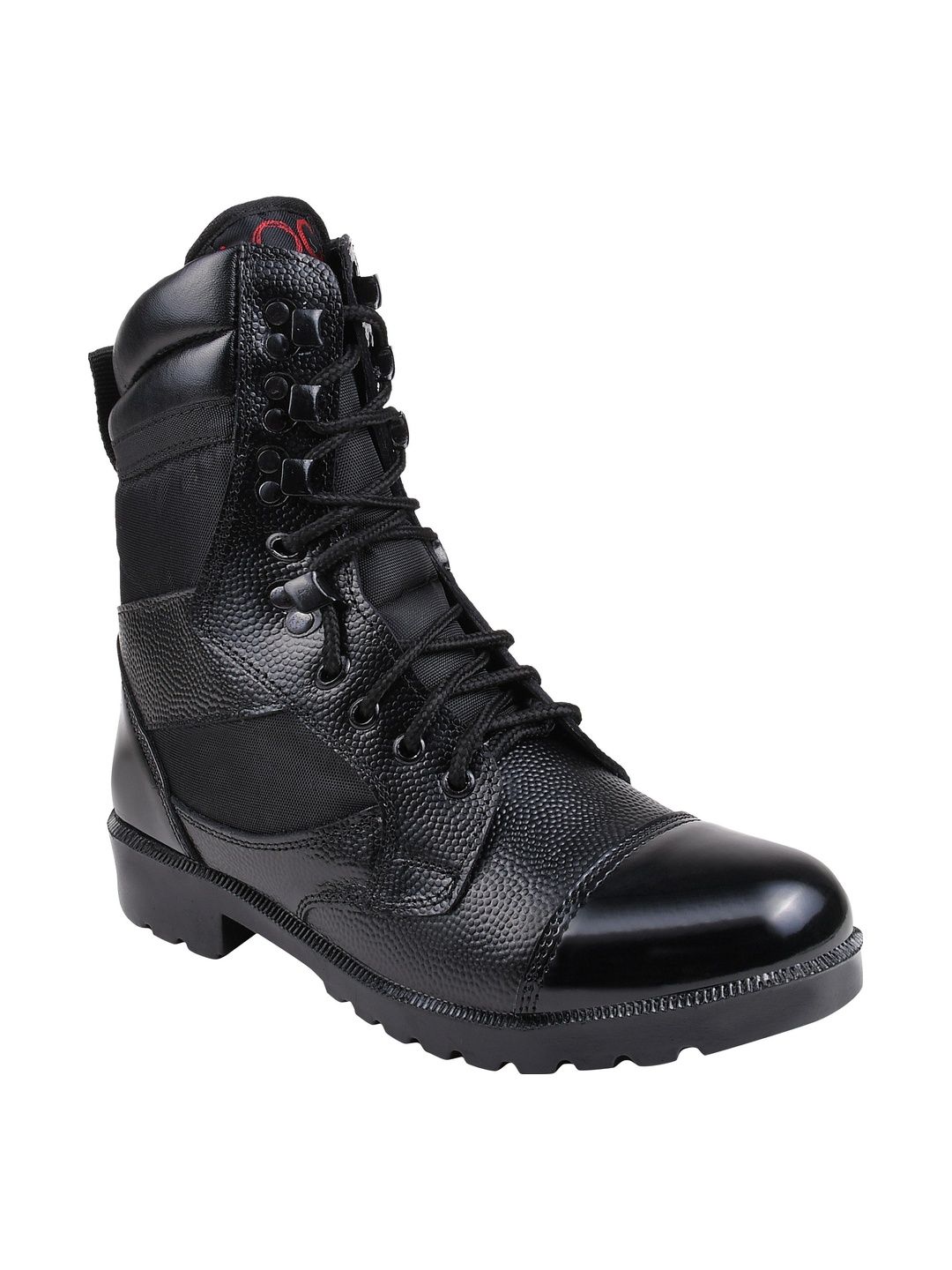 Benera Men Textured Leather High-Top Trekking Shoes