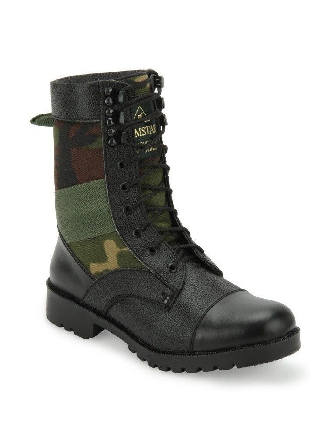 Benera Men Printed Leather High-Top Trekking Shoes