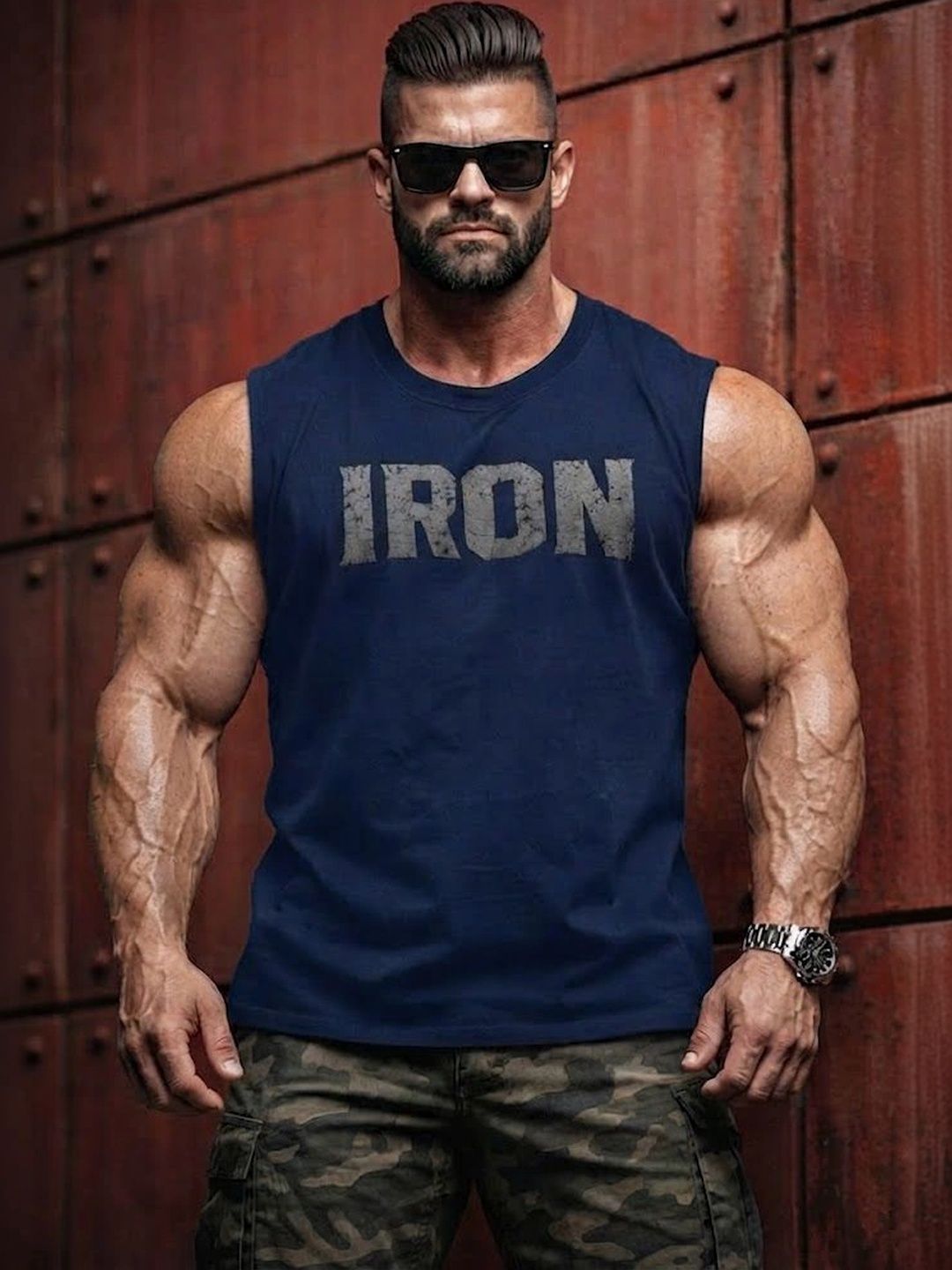 LOTHRIC Printed Gym Vest