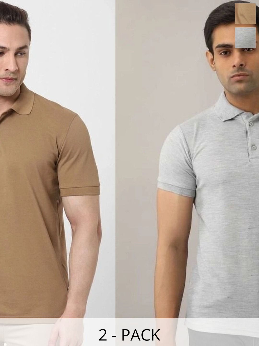 PIXFAB Men 2 Polo Collar Abzorb T-shirt
