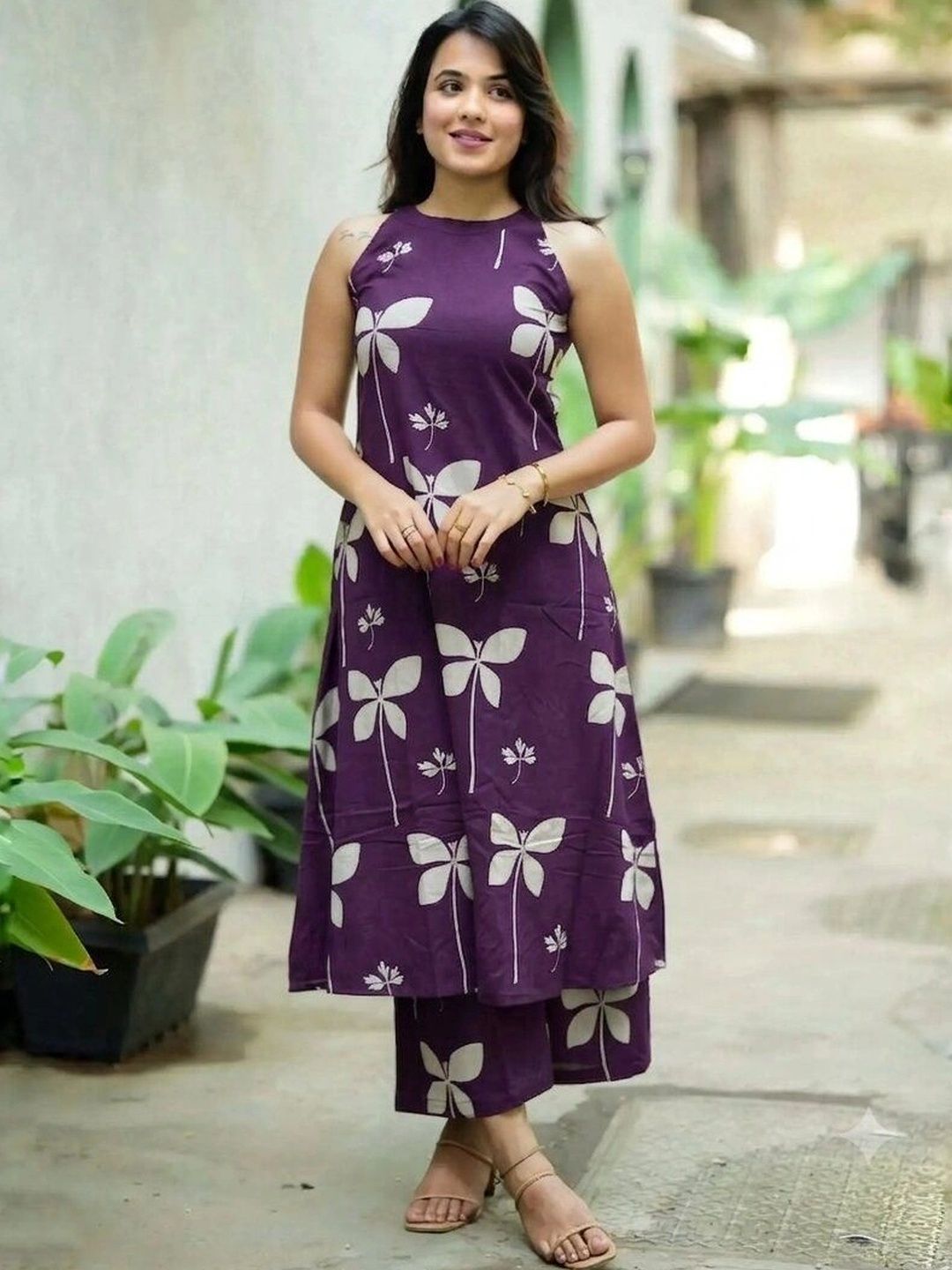 JBTEX Women Floral Printed Regular Kurta with Palazzos
