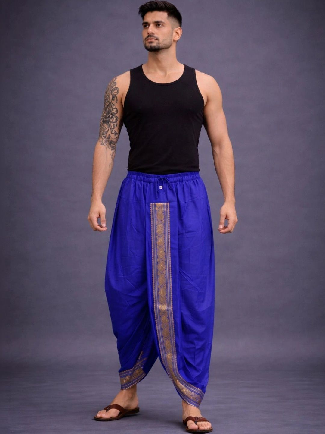 Sac Shree Aparajeet Creations Men Embroidered Dhoti Dhotis