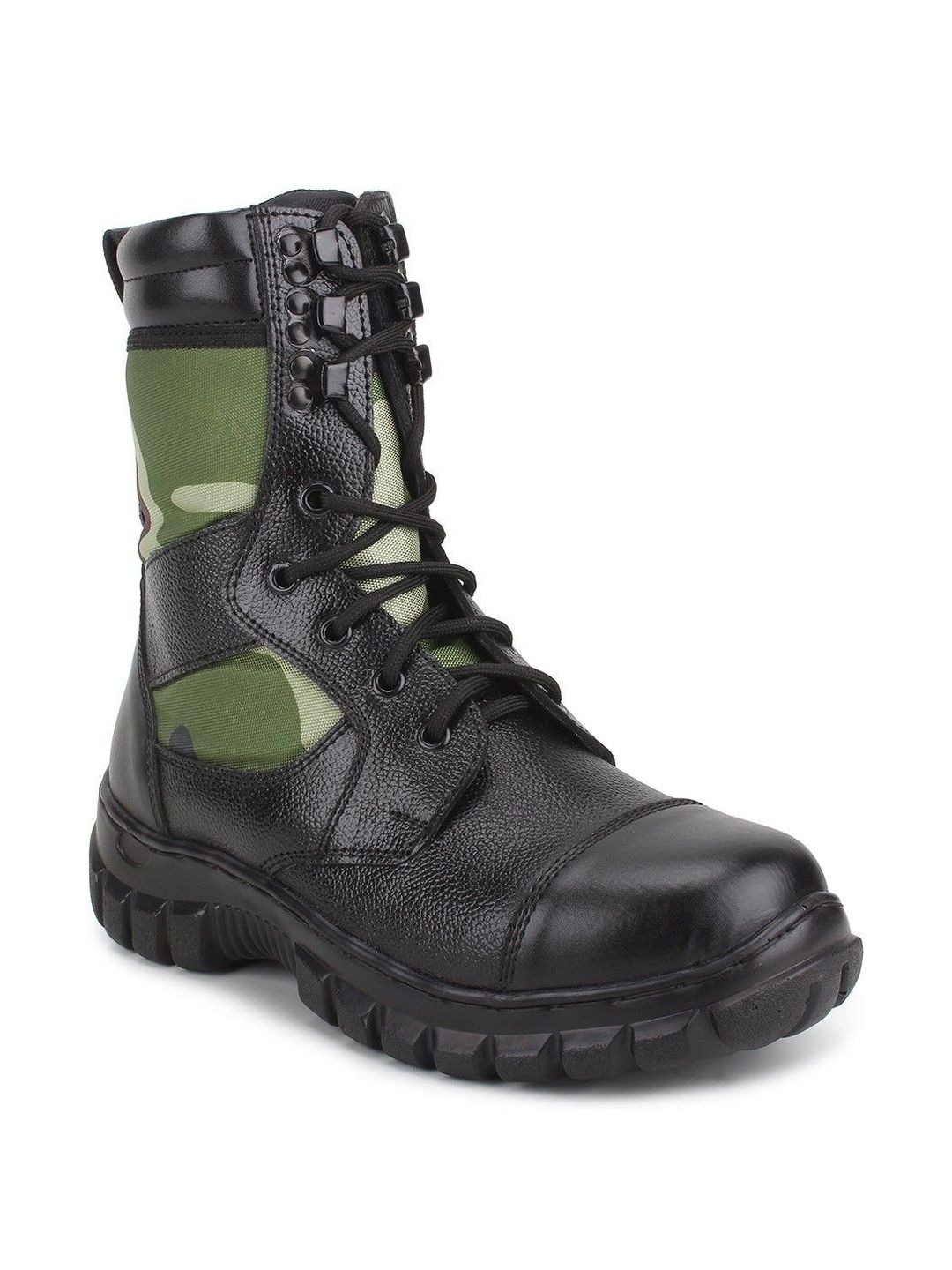 Benera Men Colourblocked Leather High-Top Trekking Shoes