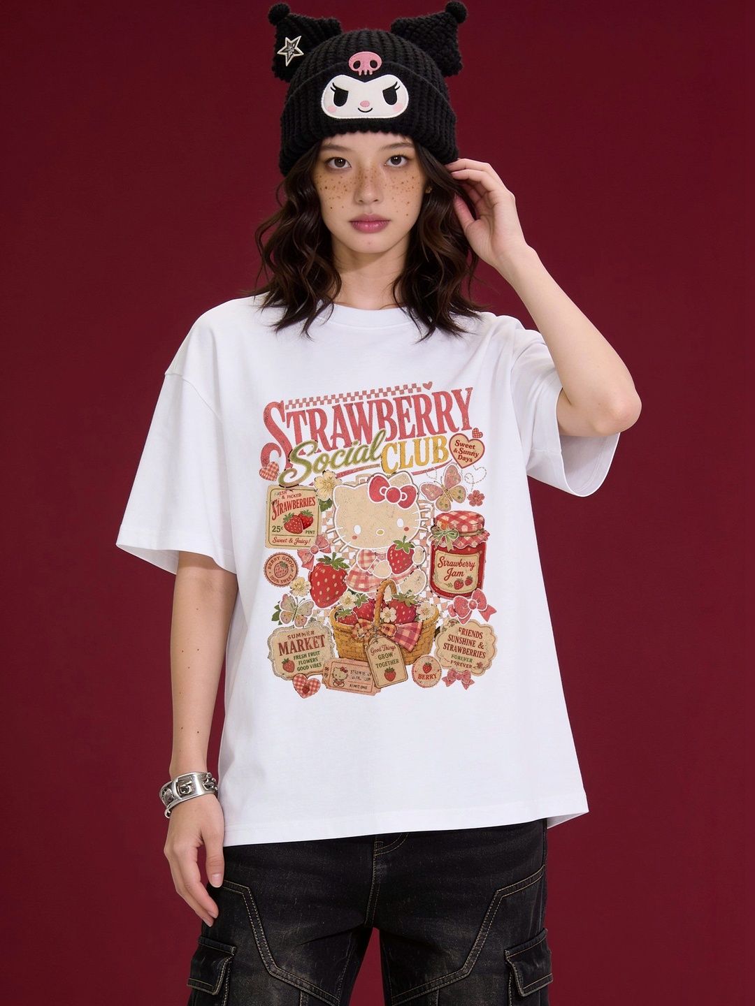 FARDA Unisex Hello Kitty Printed T-shirt