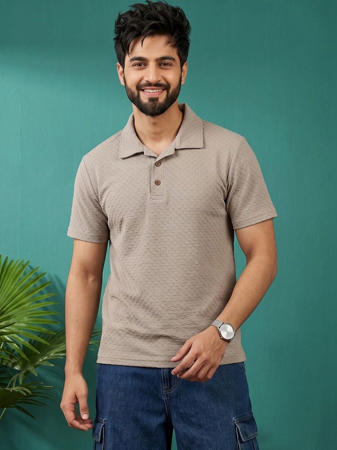 OAKWYN Men Polo Collar T-shirt