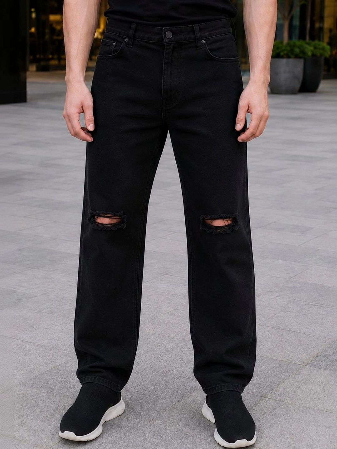 Moda Star Men Classic Relaxed Fit Mid-Rise Highly Distressed Stretchable Jeans