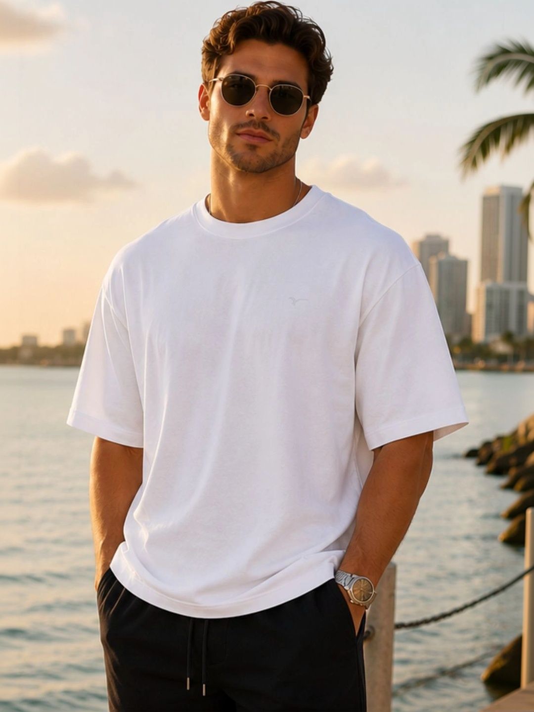ROLLISTEAR Men Brand Logo T-shirt