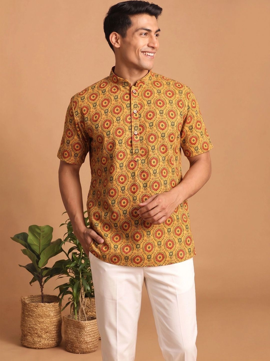 Angasudha Angasudha Men Ethnic Motifs Printed Indie Prints Kurta