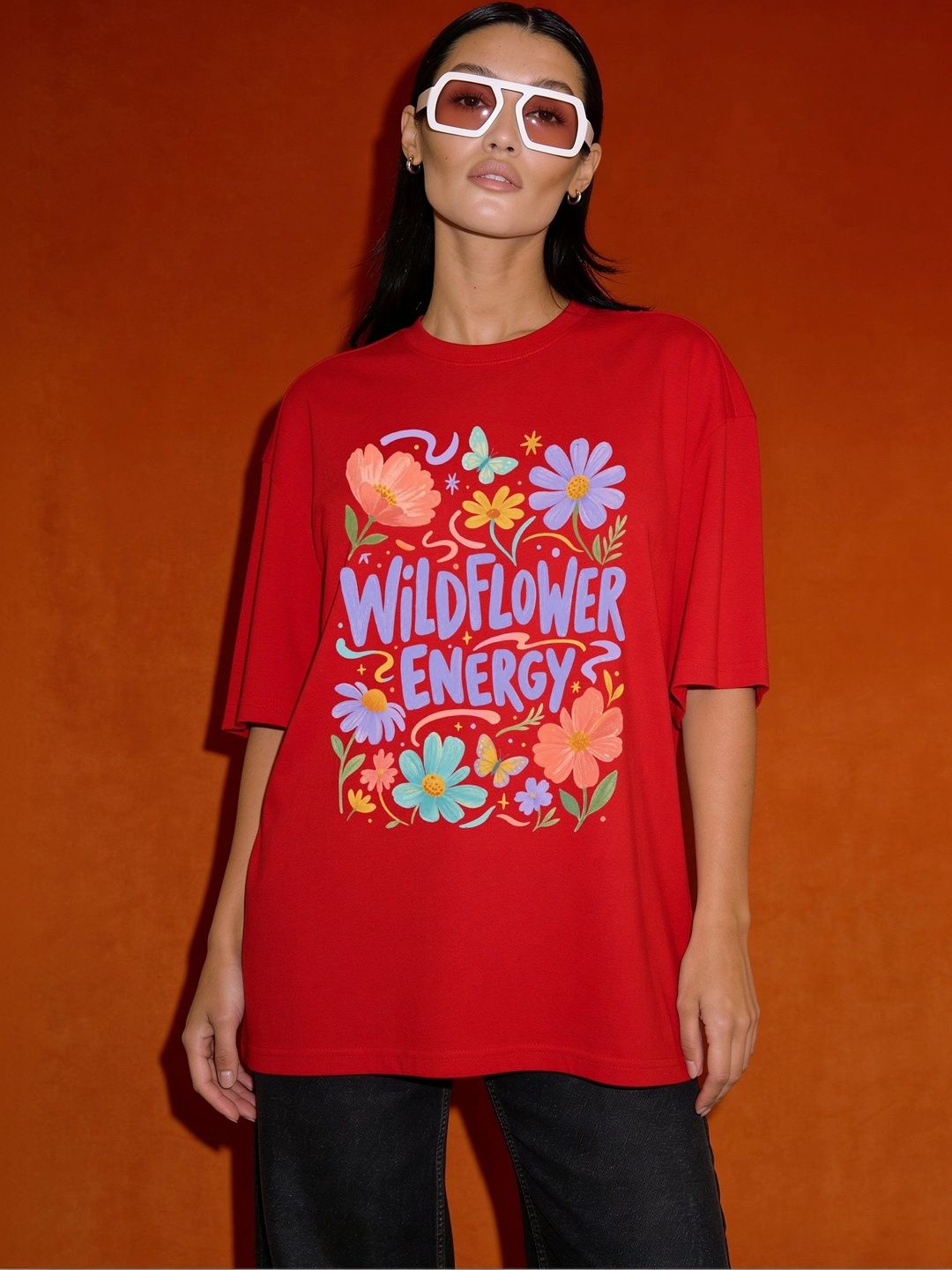 FARDA Unisex Floral Printed T-shirt