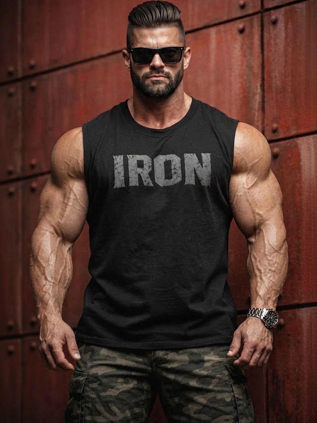 LOTHRIC Printed Gym Vest
