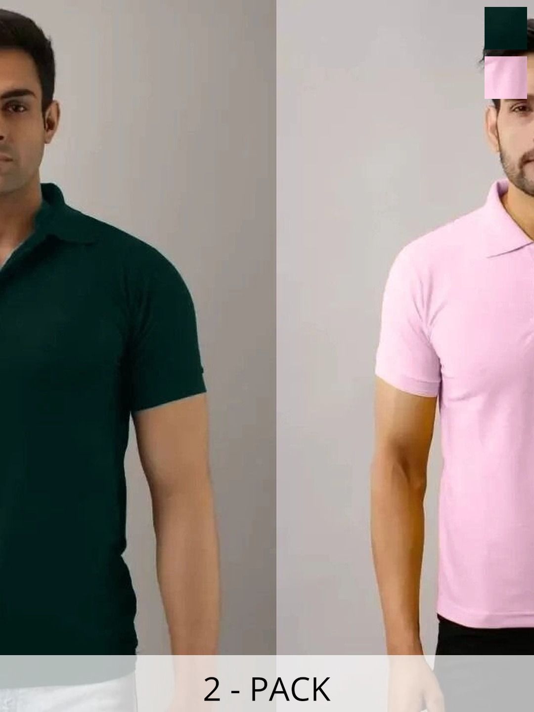 PIXFAB Men 2 Polo Collar Abzorb T-shirt