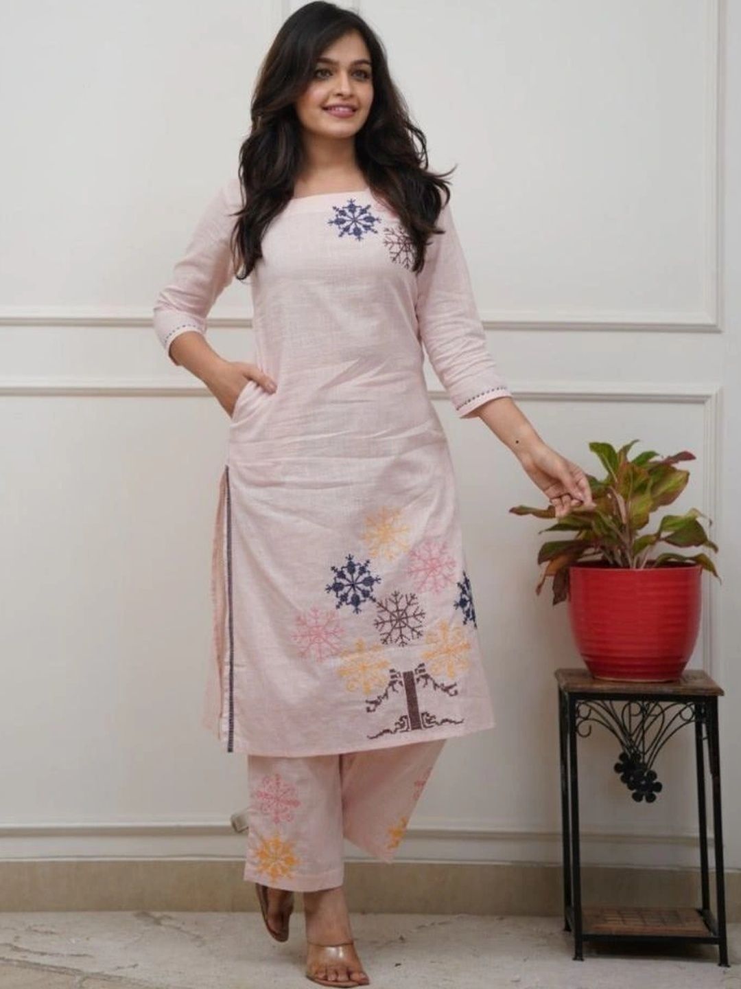 Moda Rapido Embroidered Tunic with Trousers
