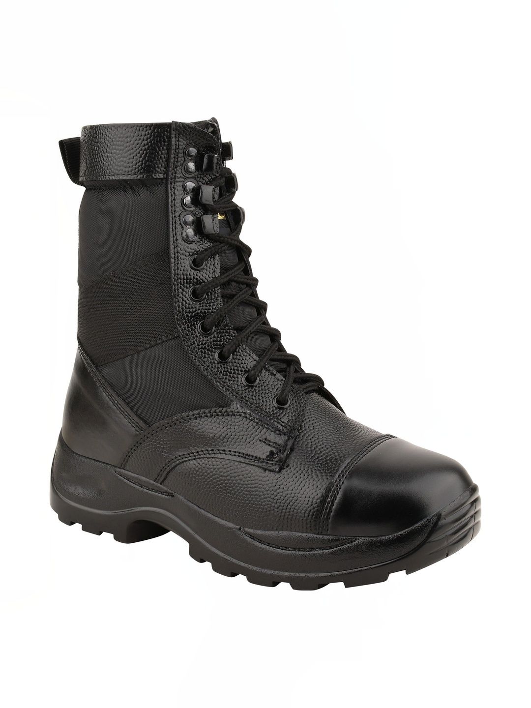 Benera Men Textured Leather High-Top Trekking Shoes