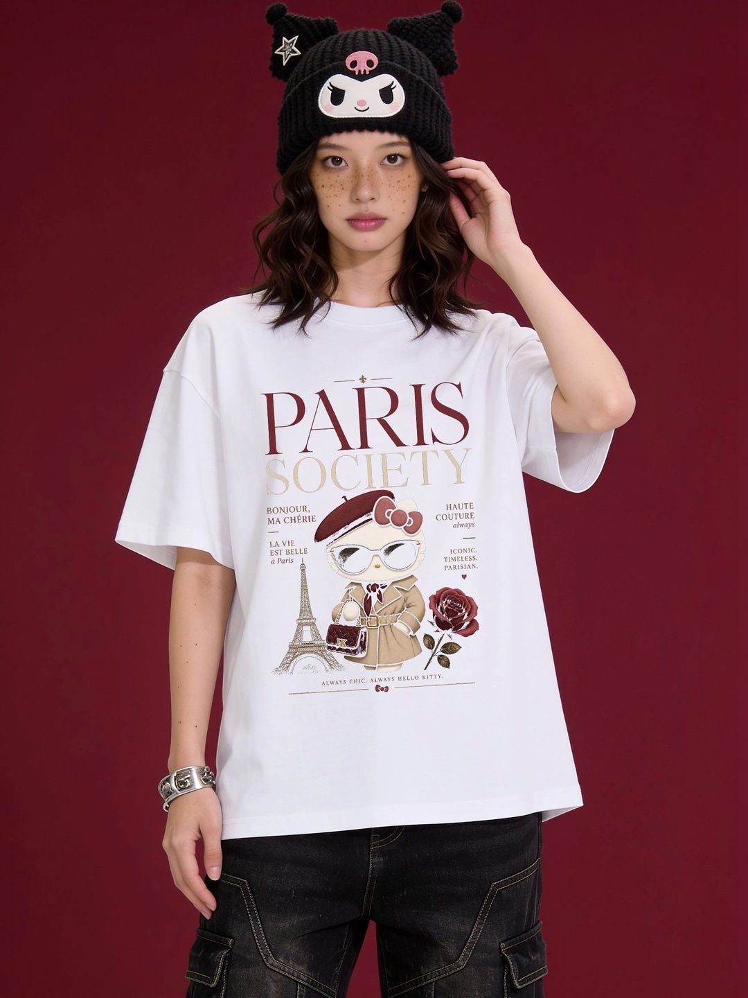 FARDA FARDA Unisex Hello Kitty Printed T-shirt