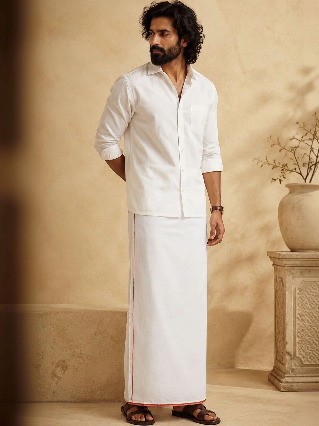 Radhika Handloom Men Cotton Dhoti Dhotis