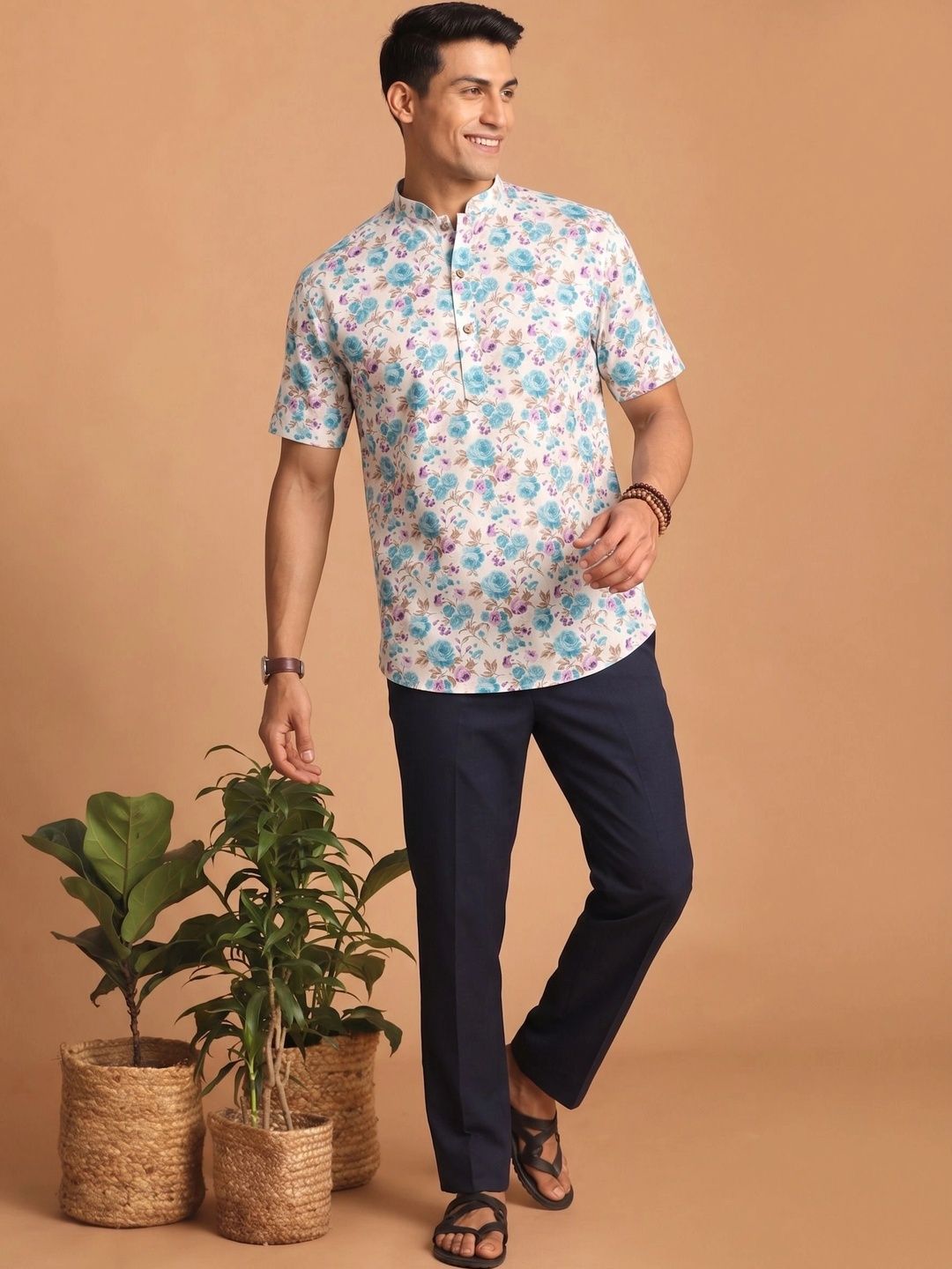 Angasudha Men Floral Printed Floral Kurta