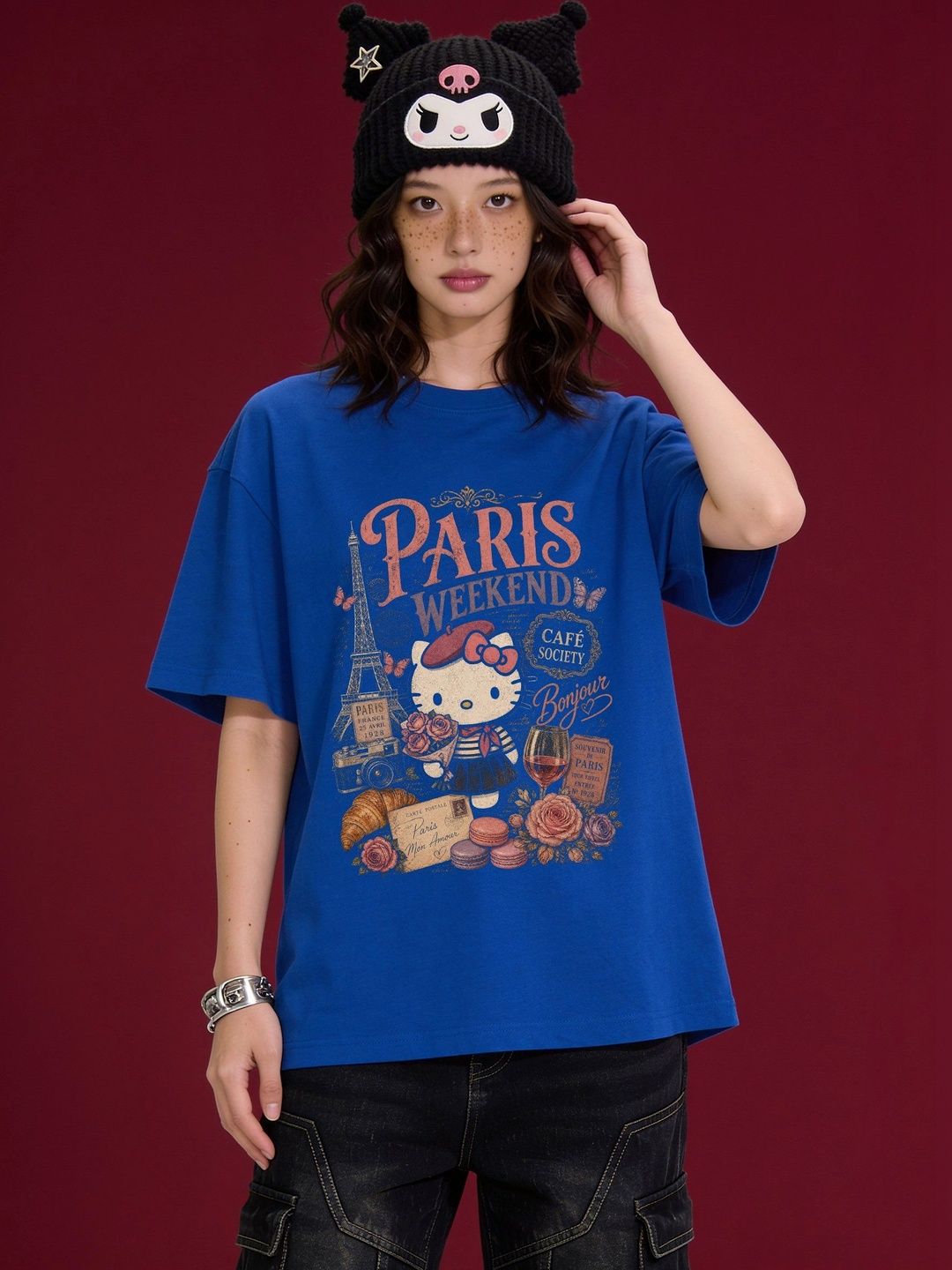 FARDA Unisex Hello Kitty Printed T-shirt