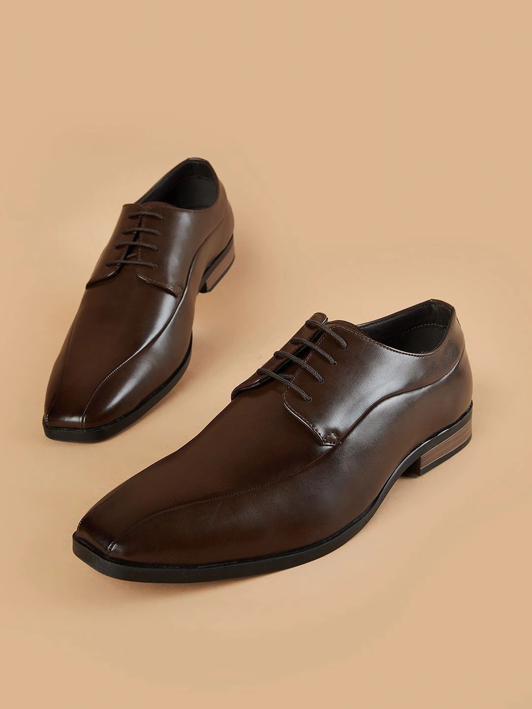 CODE by Lifestyle Men Square Toe Lace-Ups Derbys Formal Shoes