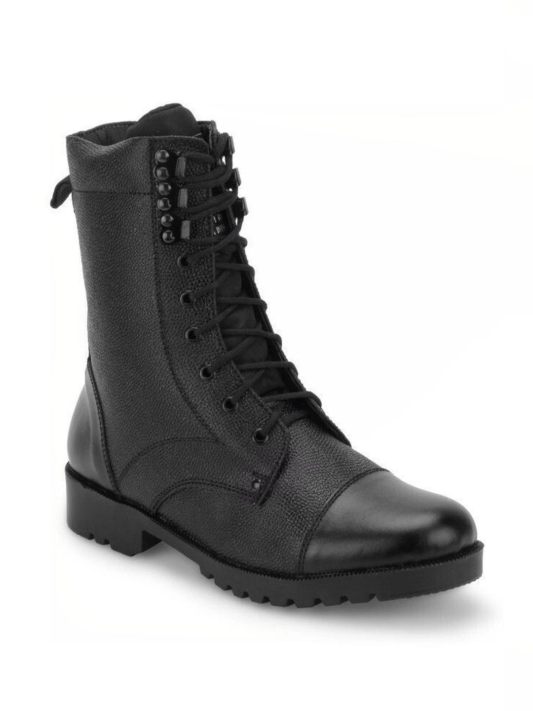 Benera Men Textured Leather High-Top Trekking Shoes