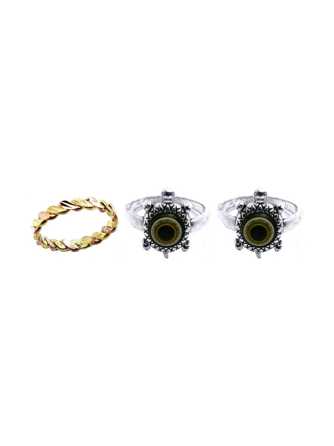 KINGSTYLE IMPEX Women Set of 3 Finger Ring