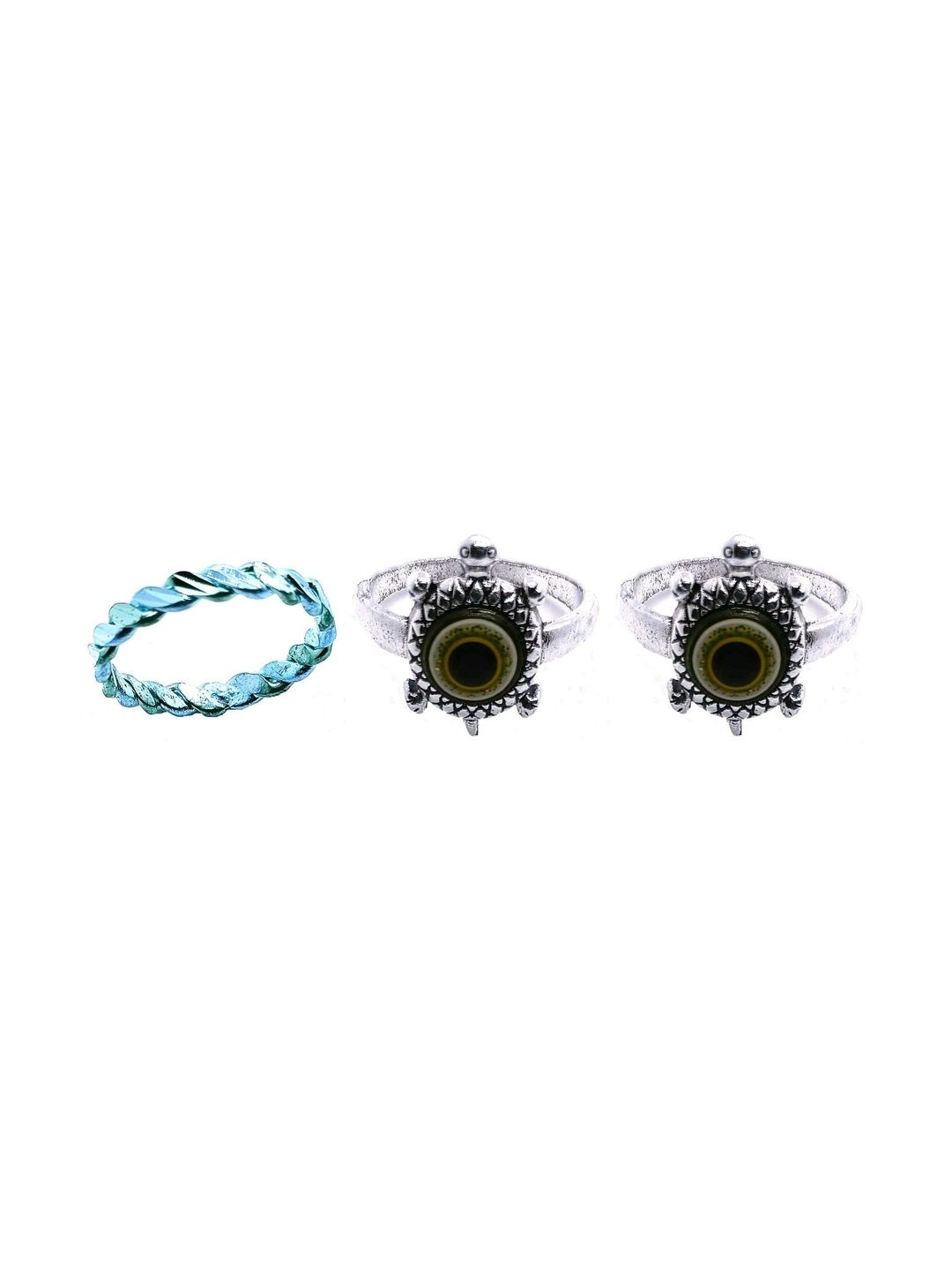 KINGSTYLE IMPEX Women Set of 3 Antique Toe Ring