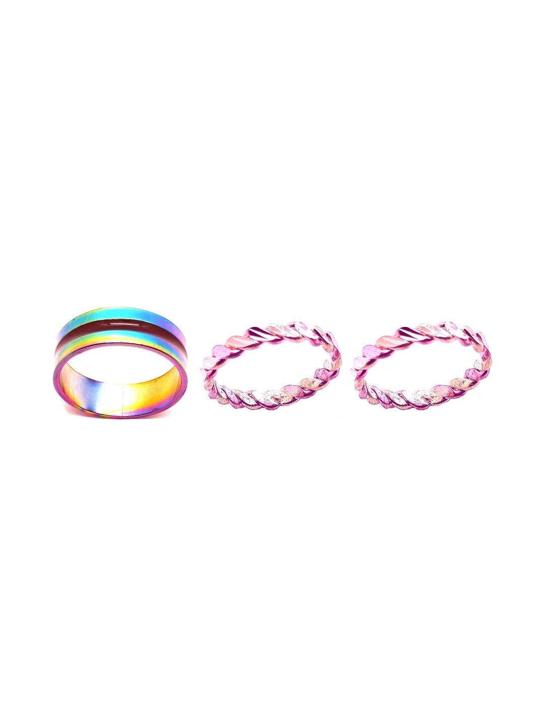 KINGSTYLE IMPEX Women Set of 3 Finger Ring