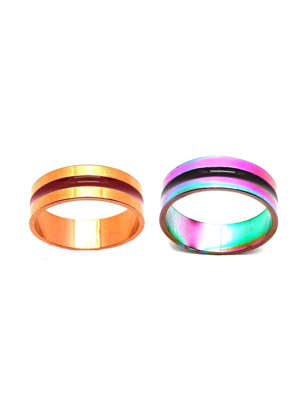 KINGSTYLE IMPEX Women Set of 2 Enamelled Finger Ring