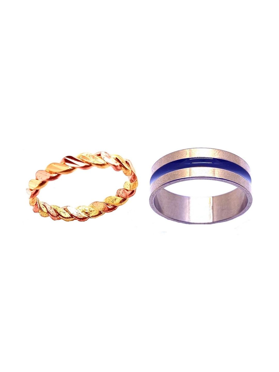 KINGSTYLE IMPEX Women Set of 2 Enamelled Finger Ring