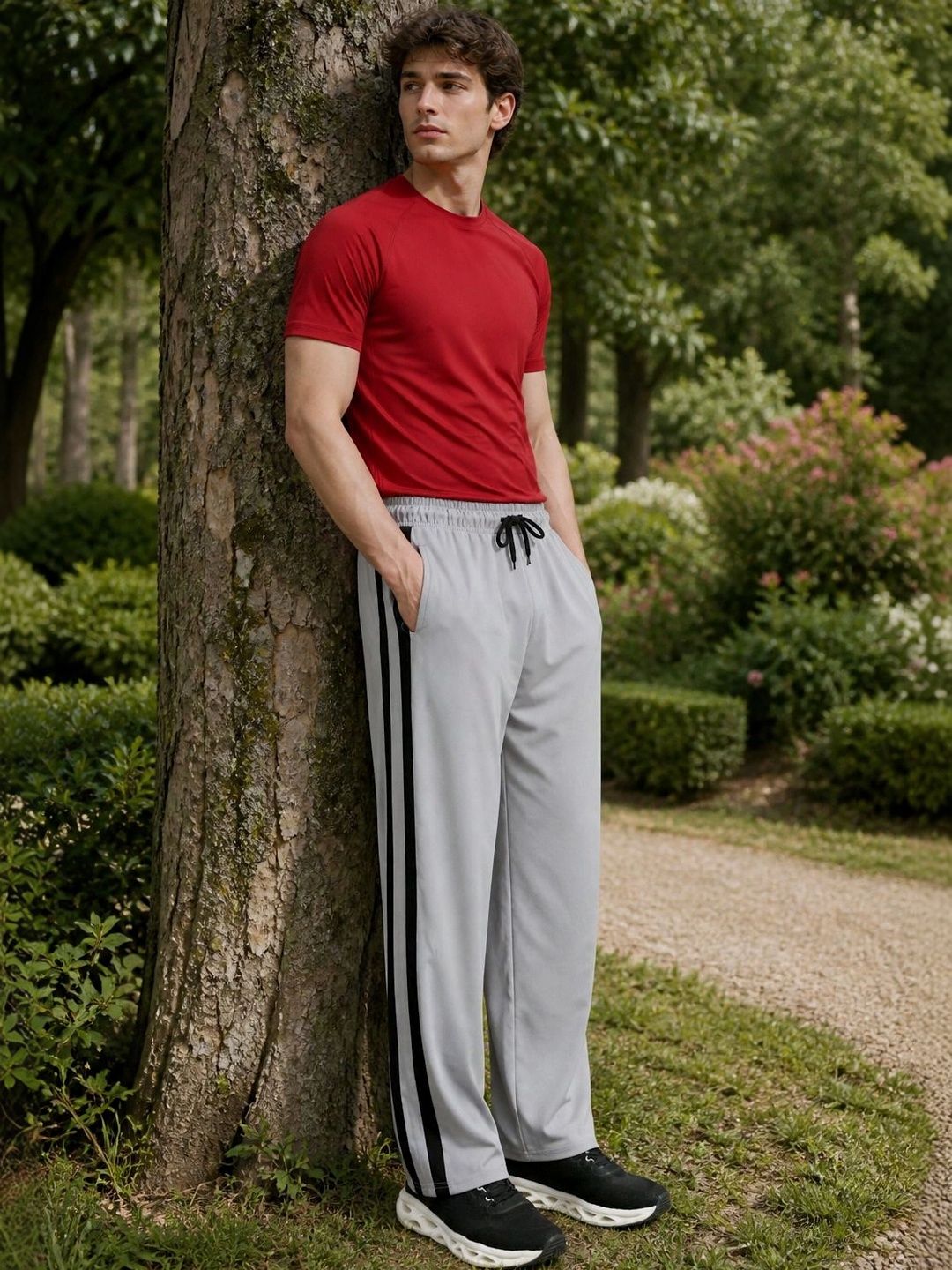 HERE&NOW Men Regular Fit Training Track Pants
