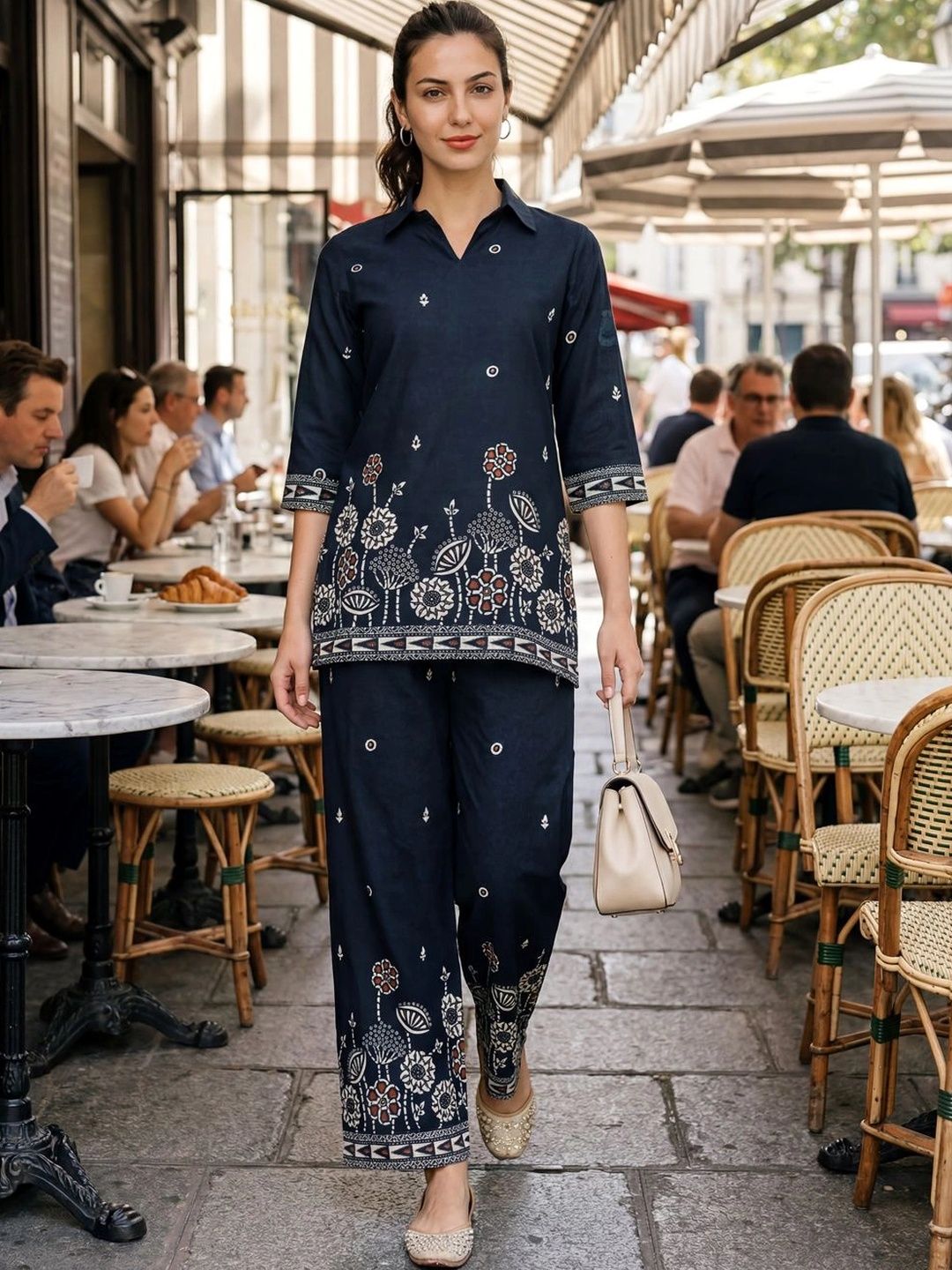 Berrylicious Printed Shirt with Trousers