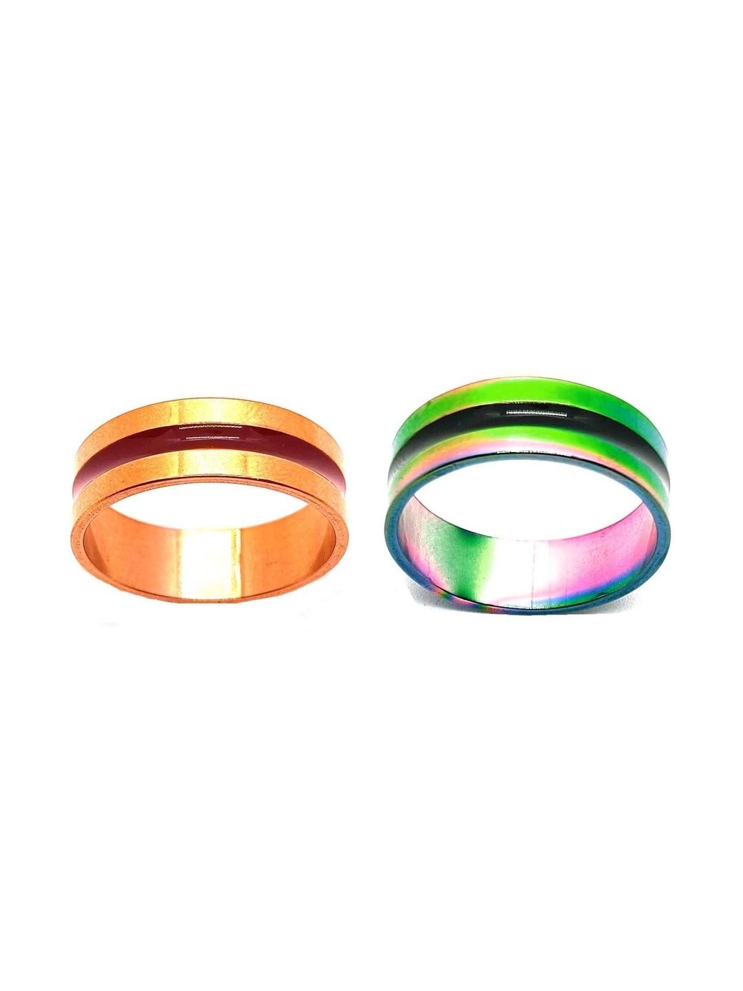 KINGSTYLE IMPEX Women Set of 2 Enamelled Finger Ring