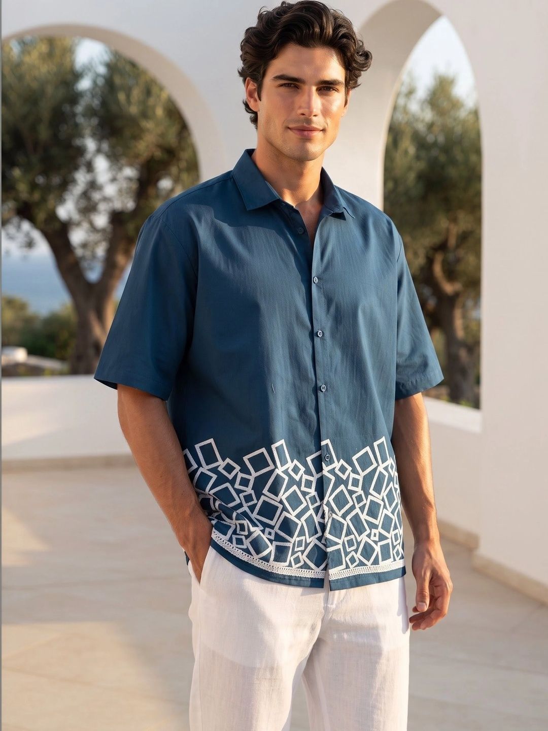 Moda Rapido Men Relaxed Printed Casual Shirt