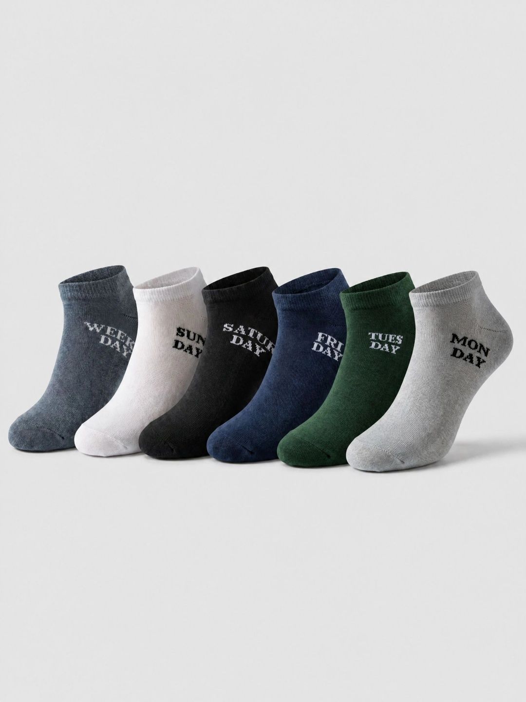 Moda Rapido Men Pack of 6 Cotton Blend Patterned Ankle Length Socks