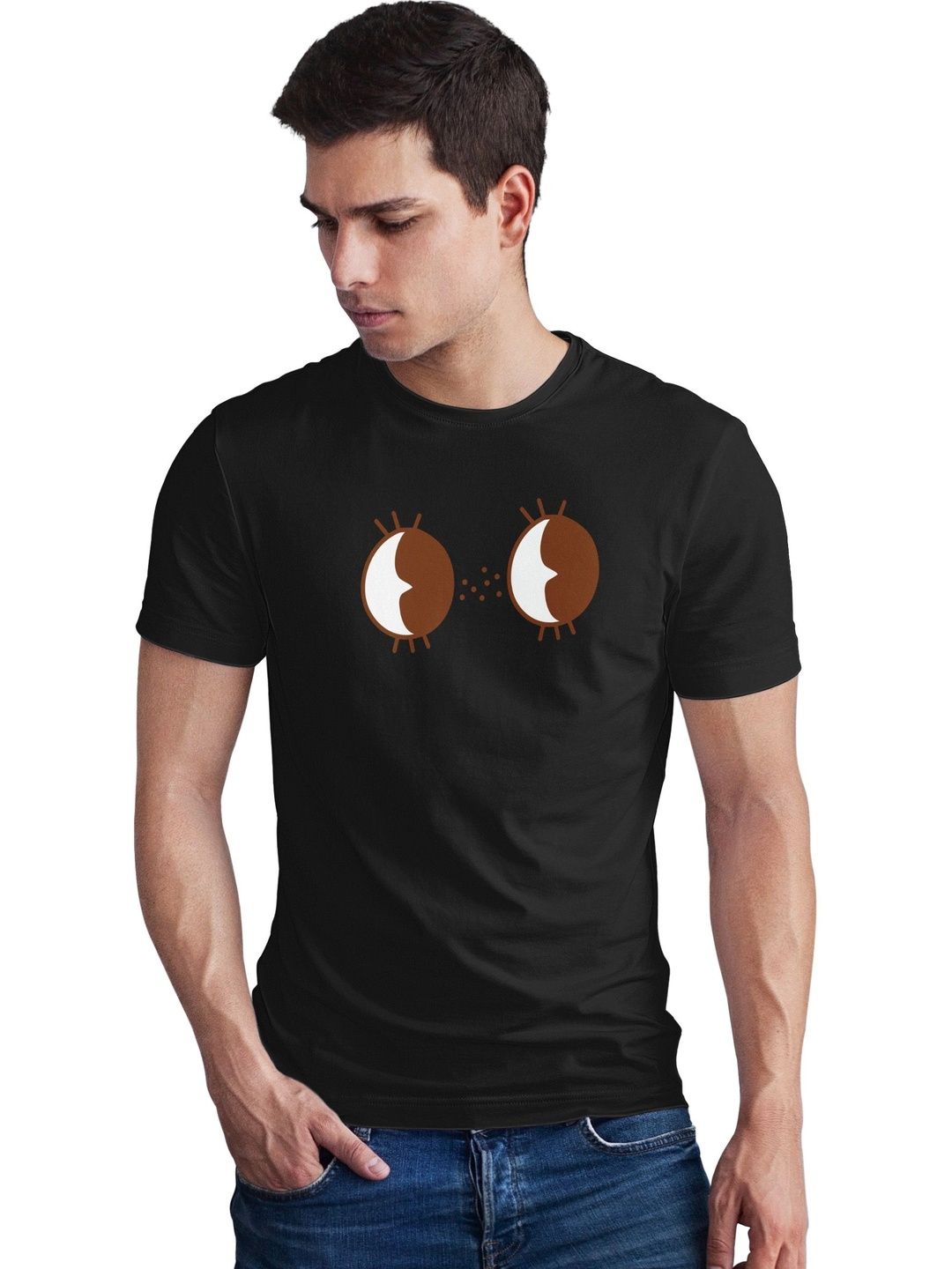 Seekbuylove Men Printed Bio Finish T-shirt