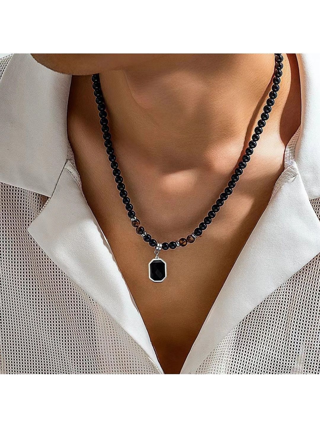 SALTY Men Stainless Steel Pendant with Chains
