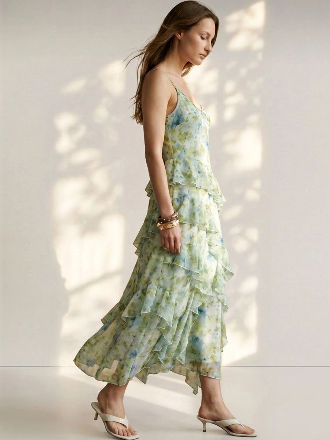 Vero Moda Floral Print Maxi Midi Dress
