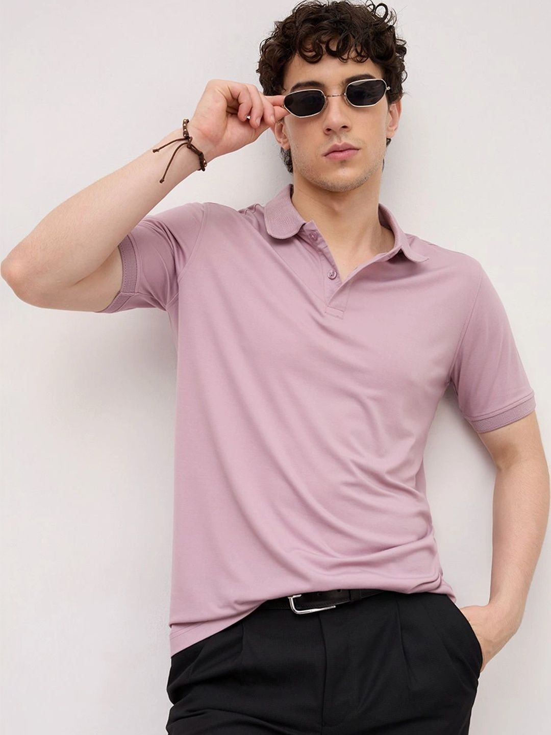 VASTRADO Men Polo Collar Slim Fit T-shirt